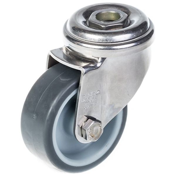 Hjul - Rustfrit stål - 50 mm - Grå - Drejelig Grå