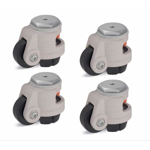 Pyörät rakennuskoneisiin - BLICKLE - Pyörien vaaitus 50 mm - 4 kpl sarja - Kapasiteetti IGRH-POA 50G