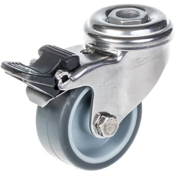50 mm 2" harmaat ruostumattomasta teräksestä valmistetut pyörät - 4 kpl Grå
