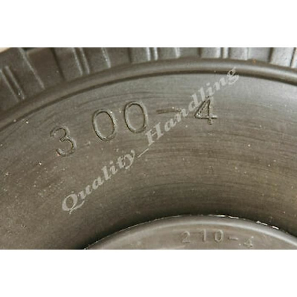Punkteringssikkert hjul - 25,4 cm - 260x85 mm - Fladt frihjul - 150 kg pr. hjul