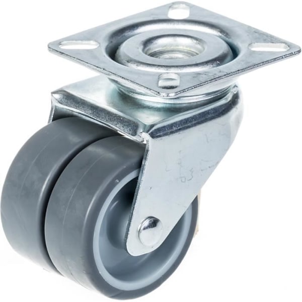 rakennuslaitteet 50mm 2" kaksoispyörä harmaa kumi kääntyvä 140kg kapasiteetti, 2 sarja