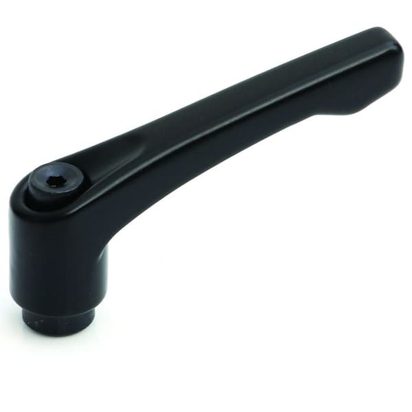 Fastgøringsgreb - M10 Hun - Trykstøbt zink - Satin finish - Sort stål