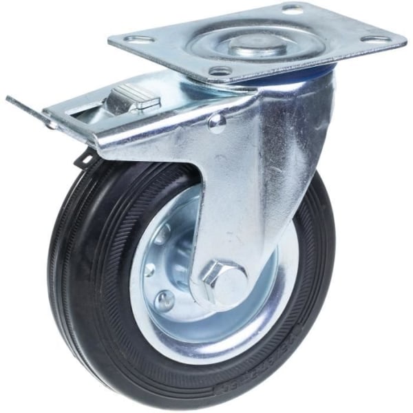 rakennustyömaalaitteet 125mm 5" kääntyvä kumirengas jarrulla, 480kg vahva kapasiteetti, 4 kpl sarja