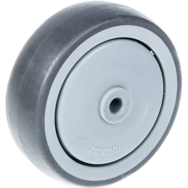 125mm grå gummihjul med plastcentrum - Kapacitet 130kg Grå