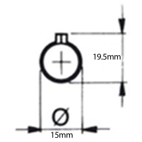 Gångjärn 120 mm Profil av
