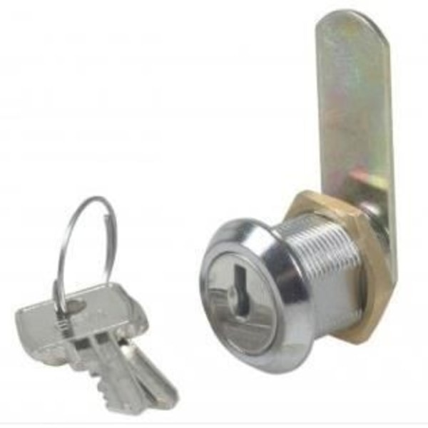 Cylinder knastlås - IBFM - Gevindlængde 16 mm - Forkromet - Ideel til skabe Krom