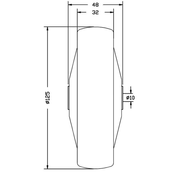 125 mm:n pyörä 5" Grå