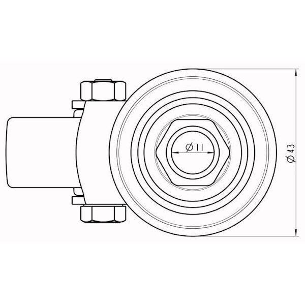 Pyörät - Ruostumaton teräs - 75 mm - Kääntyvä - 60 kg - Harmaa Grå