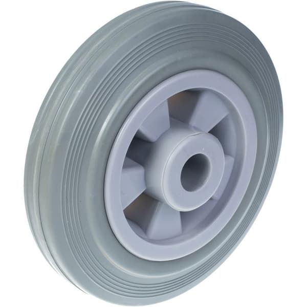 Hjul - 160 mm - Grå gummi - Plastcenter - Sæt af 4 Grå
