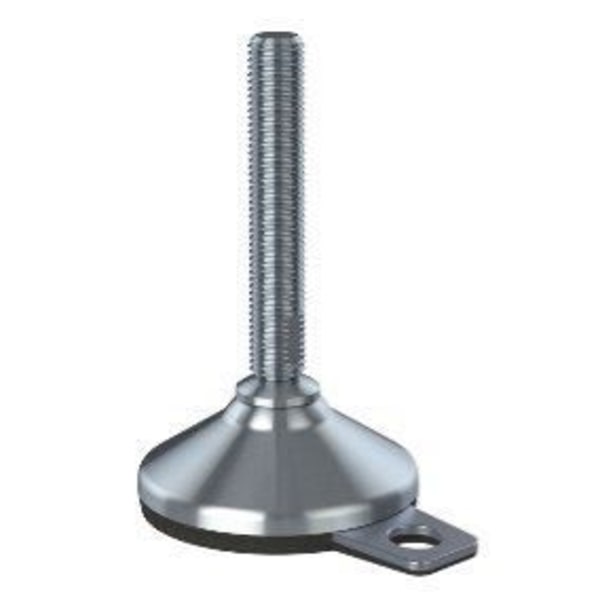 työmaavarusteet ruostumaton jalka 16x100x80mm, kumityynyn reikä ja kiinnitysosat + 40x40x1,5mm -4 kpl sarja