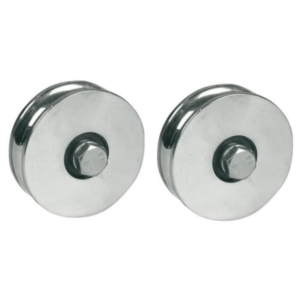 120 mm runt spårhjul med 1 kullager - Set om 2