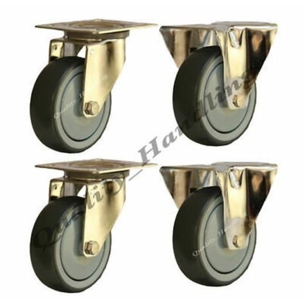 Rullager i rostfritt stål 80mm - Set 4 - Maximal belastning 100kg