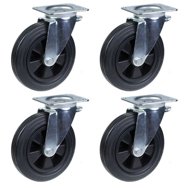 4 - 200mm Roulette i Svart