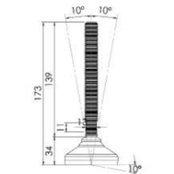 rakennustyömaavarusteet ruostumattomasta teräksestä valmistettu tasoitusjalka 16x150x65mm ja tärinänvaimennustyyny 900 kg-sarja 4
