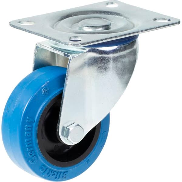 Drejbare hjul - PARNELLS - Diameter 80mm - Kapacitet 560kg - Sæt af 4 stk. Blå