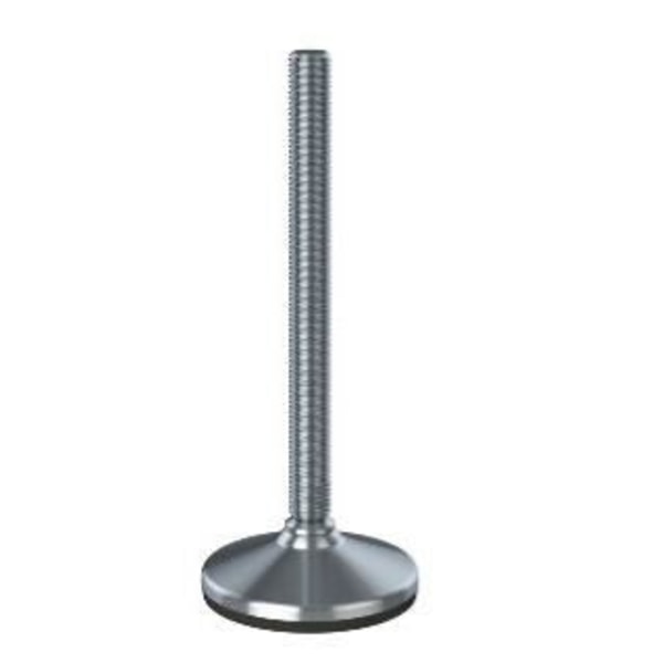 byggplatsutrustning rostfritt stål utjämningsfotsbotten 20x230x105mm och antivibrationsdyna 2200 kg-Set 4