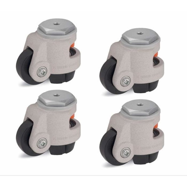 Pyörät rakennuskoneisiin - BLICKLE - Pyörien vaaitus 50 mm - 4 kpl sarja - Kapasiteetti IGRH-POA 50G