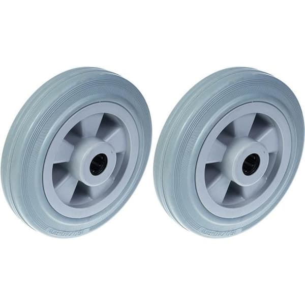 Hjul - 160mm - Grå gummi - Plastcentrum - Kullager