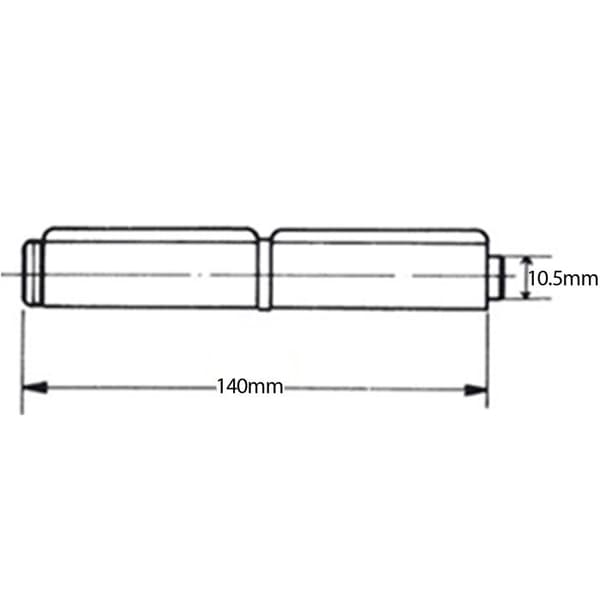 Hængsel - IBFM - 140mm - Stål - Med stift
