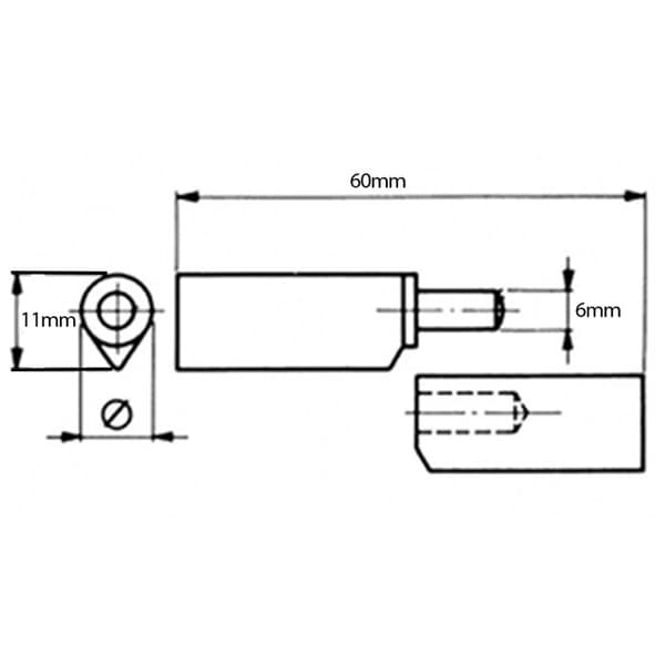 Sarana 60 mm Profiili färgad kropp