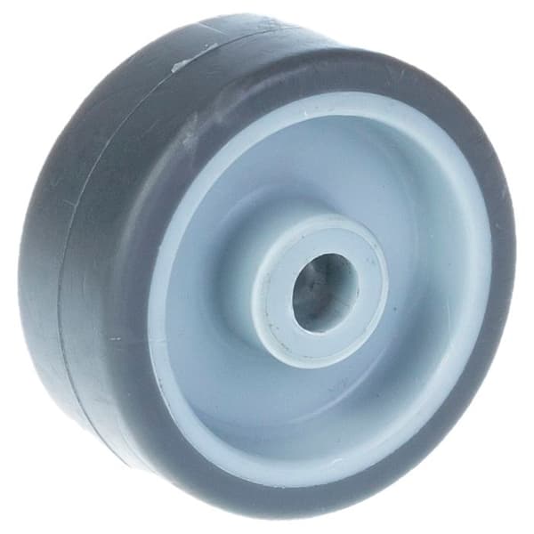 Hjul - Kapacitet 160 kg - Set om 4 - Grå gummi - Diameter 50 mm - Plastcentrum Grå