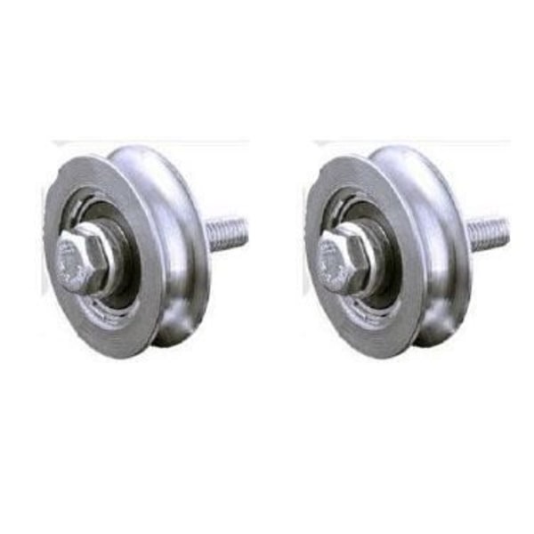 50 mm pyöreä urapyörä 1 kuulalaakerilla - 2 kpl sarja - Liukuoven pyörät - Teräs