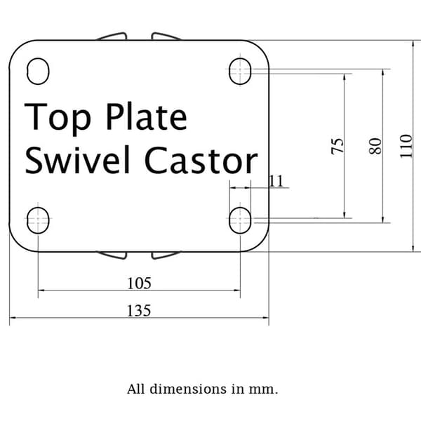 Svänghjul - PARNELLS - 160mm - Galvaniserat stål - Grön polyuretan - Hårdhet 83A Grön