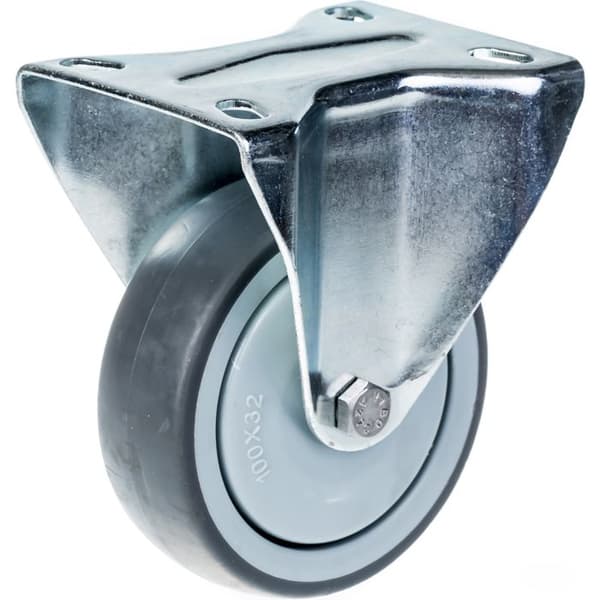 Ruletti 80mm 3" renkaalla Grå