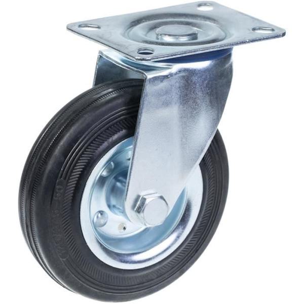 rakennustyömaalaitteet 125mm 5" kääntyvä kumirengas, raskas kapasiteetti 480kg, 4 kpl sarja
