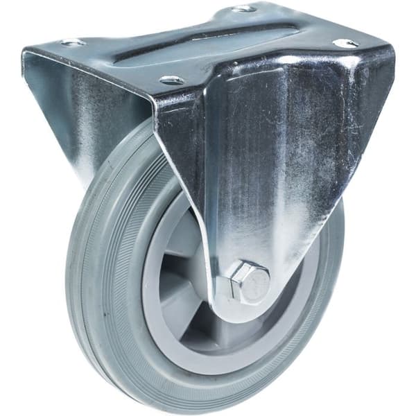 Rullar - PARNELLS - 160mm - Grå gummi - Fasta - 4-pack Grå