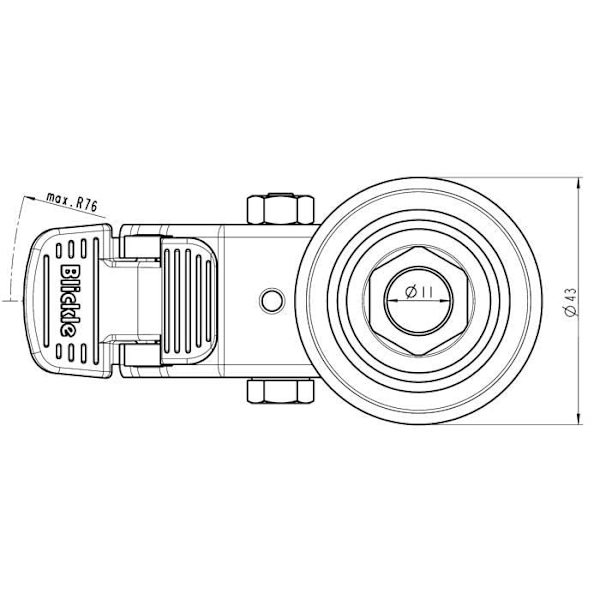 Hjul - Rostfritt stål - 75 mm x 3" - Sväng med broms - Maximal belastning 60 kg - Grå Grå