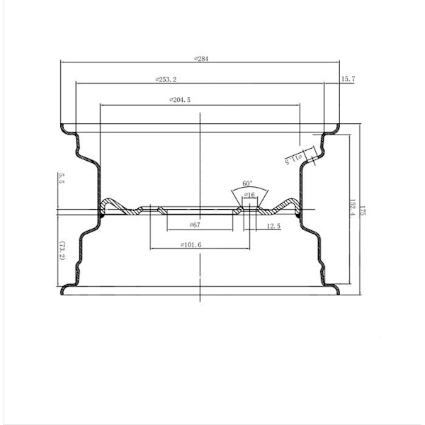 Fælg 6.00x10 - 4/101.6/67 - Sølvgrå silver