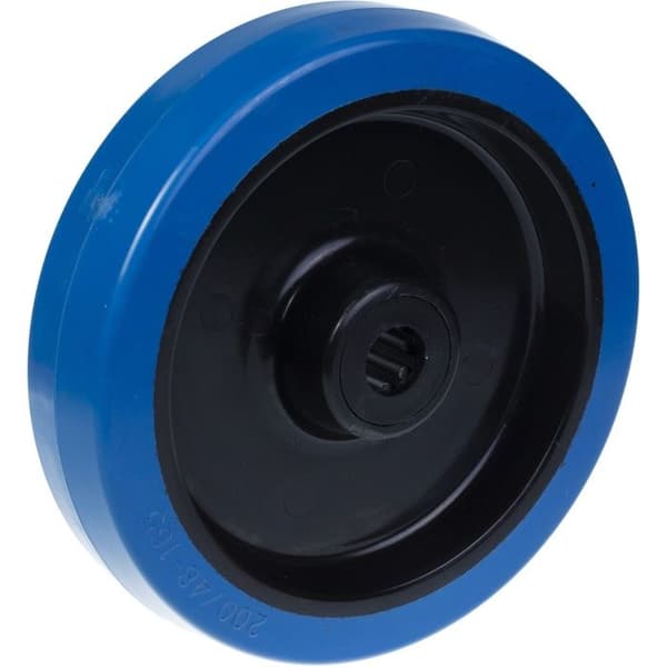 Hjul - Gummi - 200 mm - Blå - 2-Pack - Last 800 kg Blå