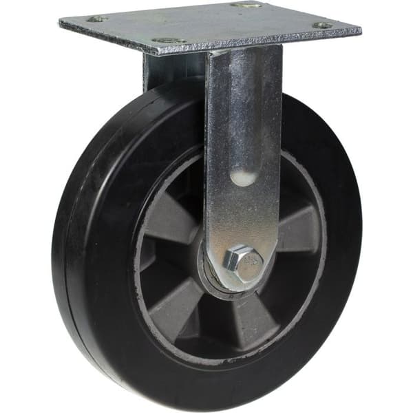 Ruller - Byggemateriale - 200 mm - Sort gummi - Fast - Sæt af 4 Svart