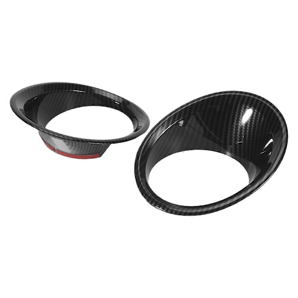 Kolfiber 2st Pläterade Främre Dimljus Lamp Skydd Trim för BMW X5 F15 2014-2018