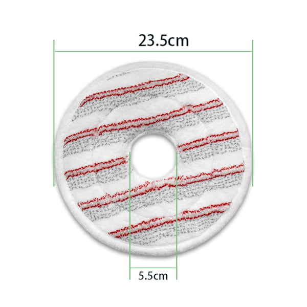 4-pakning Mikrofiber Vaskbar for Spin & Clean Mopp Refill Støvsuger Tørr og Våt Bruk Moppekluter Pad
