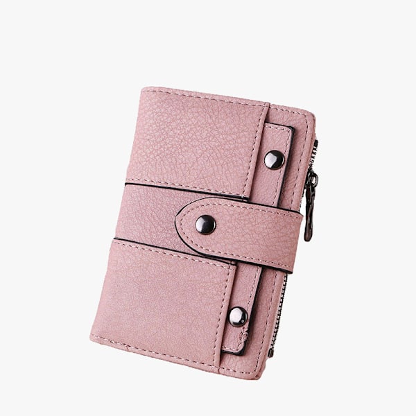 Kort Damplånbok Lyx PU Läder Liten Elegant Plånbok med Korthållare Myntfack för Kvinnor gray