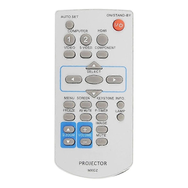 Ersättningsfjärrkontroll MXCZ för Panasonic Projektor PT-VW330U PT-VX400U PT-VW330E Grey