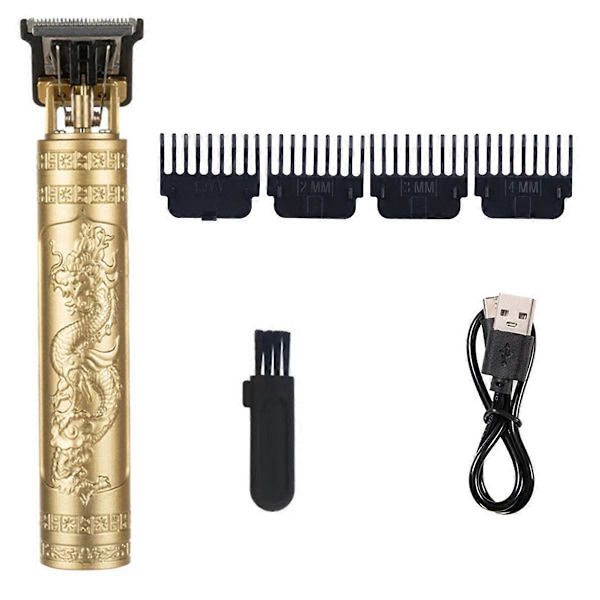 Hårklippare Kompatibel med Män Uppladdningsbar Rakapparat Vuxen Elektrisk Vintage Klippare Rakapparat Hem USB Laddning Barberare B