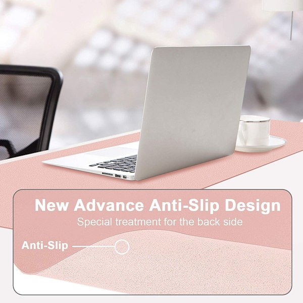 Atipick Hiirimatto ja näppäimistöalusta, liukumaton, vedenpitävä PU-nahkainen toimistomatto - musta, sininen ja pinkki Protect the wrist joint-b
