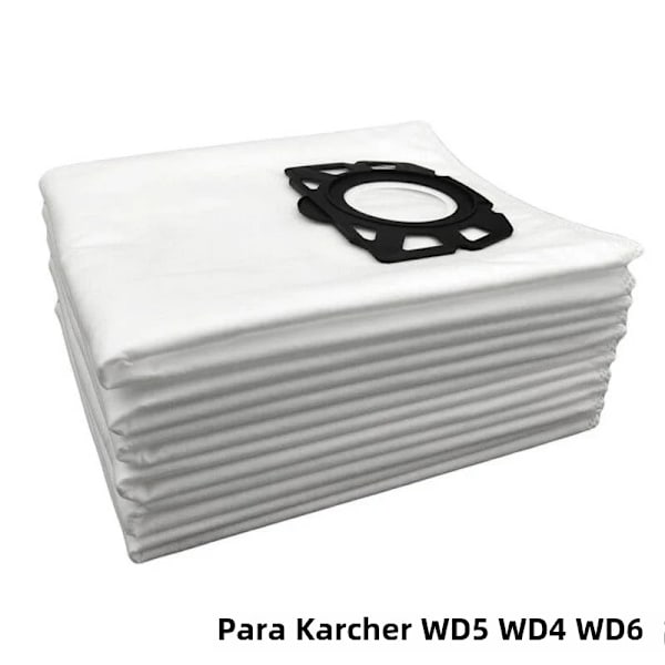 Ersättningsdammsugarpåsar för Kärcher dammsugare 2.863-314.0 KFI 357 KA 40 MV4 MV5 MV6 WD2 plus WD3 WD3s WD4 WD5 SE4001 SE4002 Robotdammsugare 4 PCS