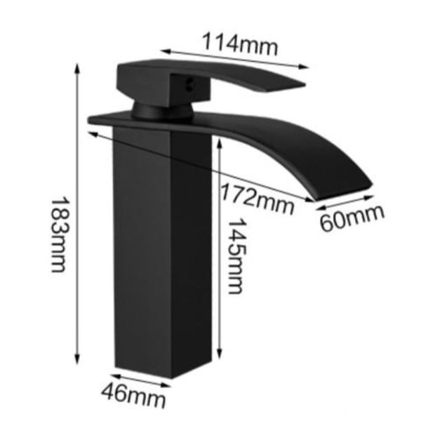 Sort Maple Foss Armatur i Rustfritt Stål Plastic material B