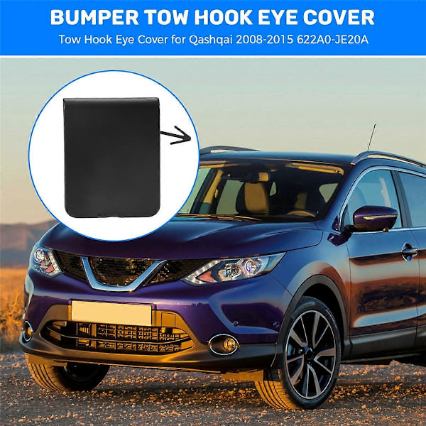 Dragkroksskydd fram stötfångare lock hölje för Nissan Qashqai 2008-2015 622A0-JE20A