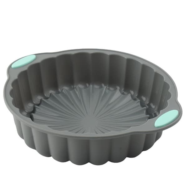 Silikone kageformssæt, runde bageforme til moussebrød chiffon, 9 dele, non-stick Silicone pumpkin plate