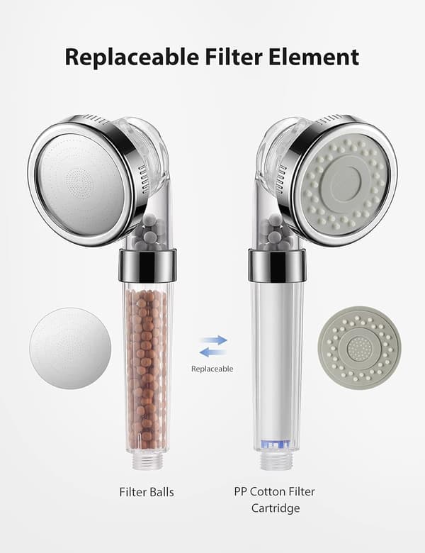 Dusjhode med PP-bomullsfilter og 3 vannsparemoduser