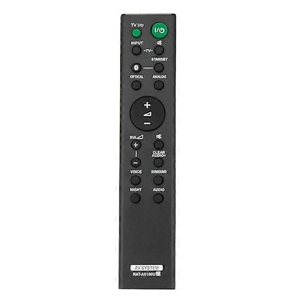 RMT-AH100U Ersättningsfjärrkontroll för Sony HT-CT180 SA-CT180 HTCT180 SACT180 Sound Bar Ljudsystem