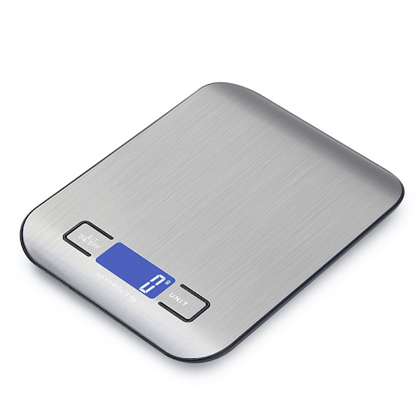 Maple Digital køkkenvægt i rustfrit stål, hvid, 5 kg/1 g LCD-display 5kg/1g