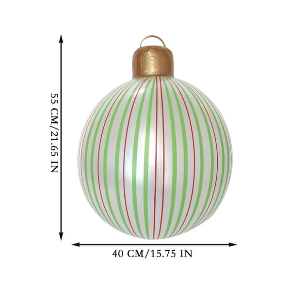 Oppustelig julekugle-dekoration 40 cm, vandtæt PVC-pynt til haven Green