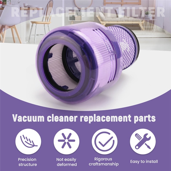 1 kpl Pestävä Hepa-suodatin Dyson V12 Detect Slim Absolute Total Clean -imurin varaosatarvikkeisiin