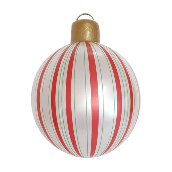 Oppustelig julekugle-dekoration 40 cm, vandtæt PVC-pynt til haven Red